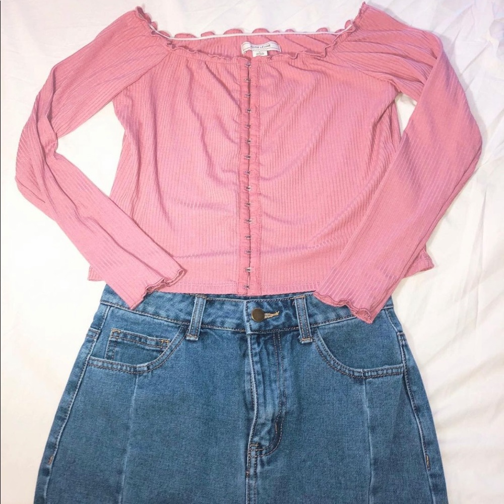 Mauve Hook and Eye Top